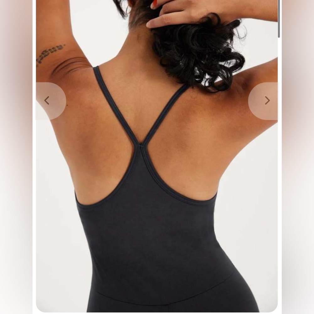 The Girlfriend Collective The Barre Unitard Romper Bodysuit Black - Picture 2 of 9